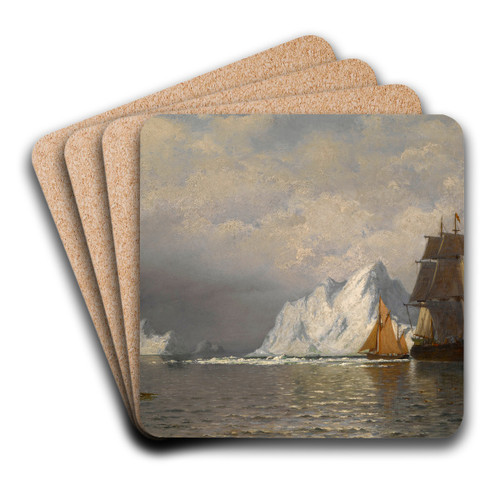 Whaler and Fishing Vessels near the Coast of Labrador by William Bradford Art Drink Coaster set