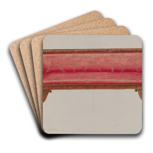 Settee by David S. De Vault Art Drink Coaster set Settee by David S. De Vault Art Drink Coaster set