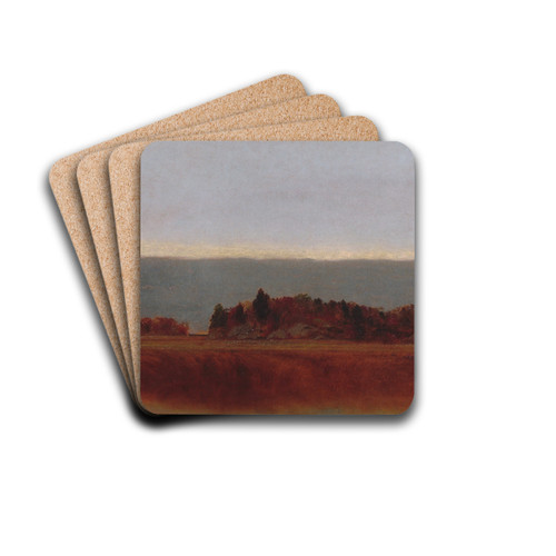 Salt Meadow in October by John Frederick Kensett Drink Coasters - set of 4