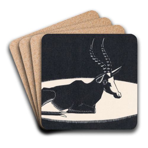 Blesbok by Samuel Jessurun de Mesquita Art Drink Coaster set Blesbok by Samuel Jessurun de Mesquita Art Drink Coaster set