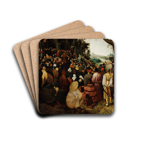 The Sermon of Saint John the Baptist by Pieter Bruegel The Elder Drink Coasters - set of 4