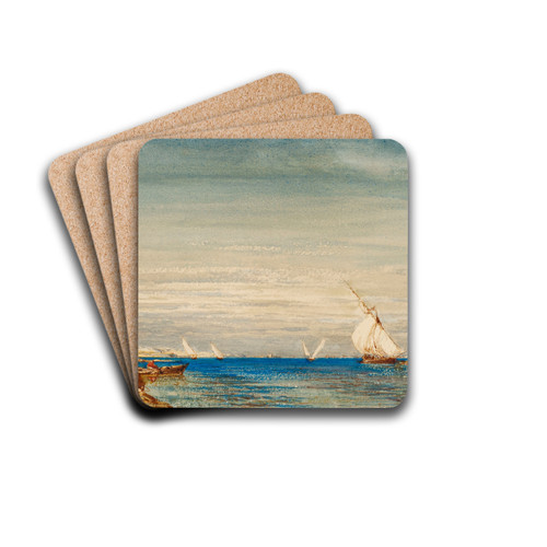 Pcheurs by Flix Ziem Drink Coasters - set of 4