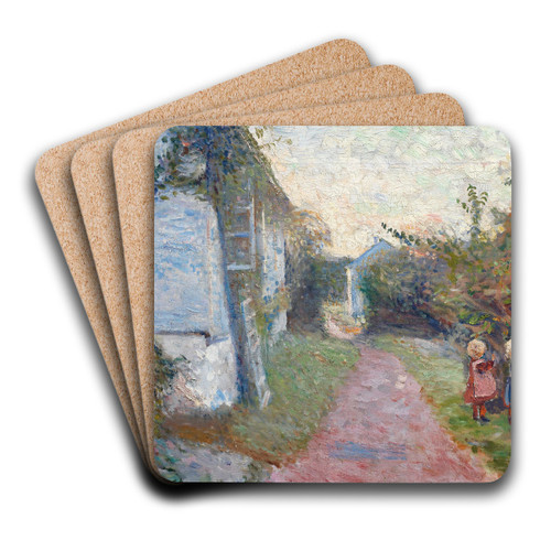 Sommeraften i sgrdstrand by Edvard Munch Art Drink Coaster set