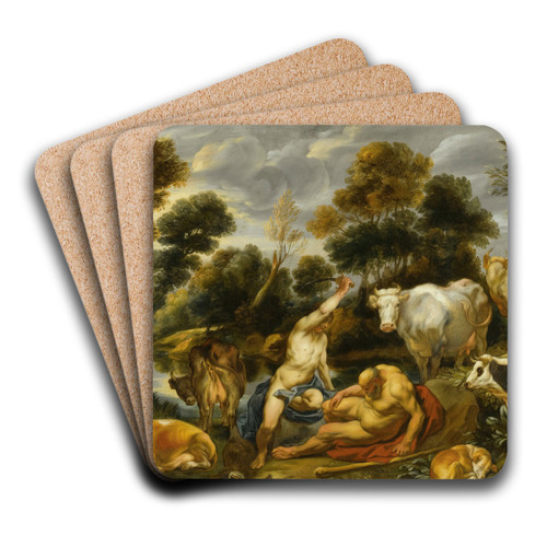 Mercury, Argus and Io by Jacob Jordaens Art Drink Coaster set