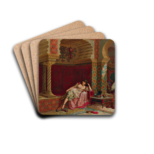 A Private Meeting by Jan Baptist Huysmans Drink Coasters - set of 4