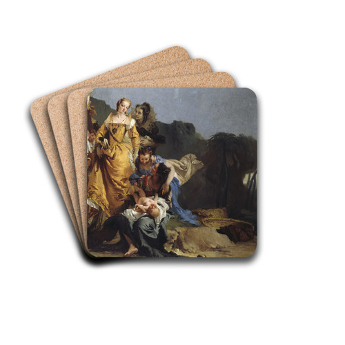 The Finding Of Moses by Giovanni Battista Tiepolo Drink Coasters - set of 4
