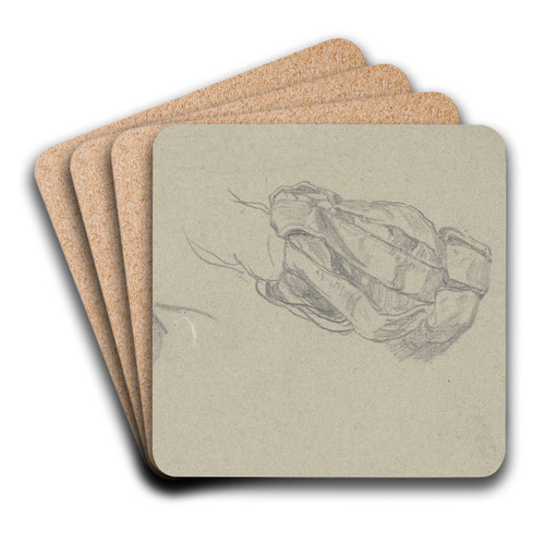 Gewandstudie zum 'Bauernkrieg' by Julius Hamel Art Drink Coaster set