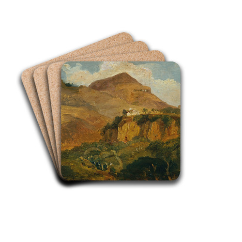 Sdliche Berglandschaft by Carl Rahl Drink Coasters - set of 4