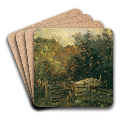 Naturstudie aus Goisern Waldlandschaft by Emil Jakob Schindler Art Drink Coaster set