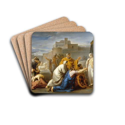 Scipios Migung by Vincenzo Camuccini Drink Coasters - set of 4 Scipios Migung by Vincenzo Camuccini Drink Coasters - set of 4