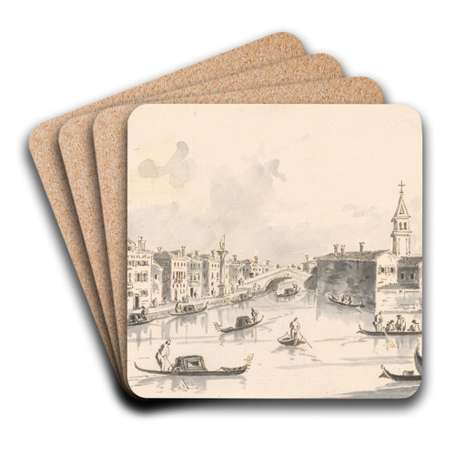 View of Murano by Giacomo Guardi Art Drink Coaster set