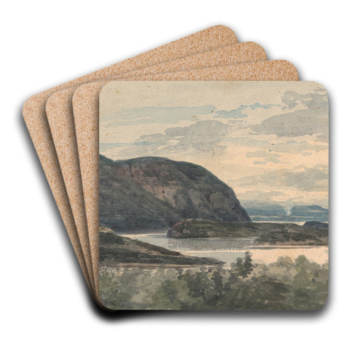 The Hudson From Phillips by Thomas Sully Art Drink Coaster set