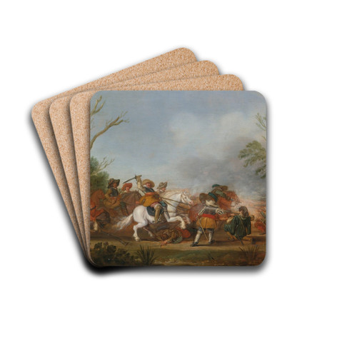 A military engagement by Palamedes Palamedesz Drink Coasters - set of 4