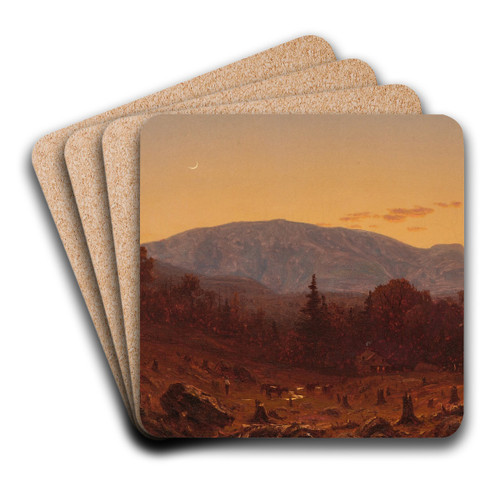 Twilight on Hunter Mountain by Sanford Robinson Gifford Art Drink Coaster set