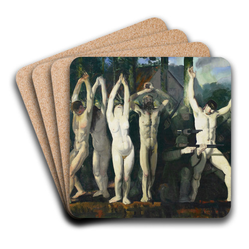 The Barricade by George Wesley Bellows Art Drink Coaster set The Barricade by George Wesley Bellows Art Drink Coaster set