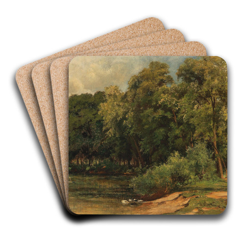 A Forest Idyll by Albert Kappis Art Drink Coaster set