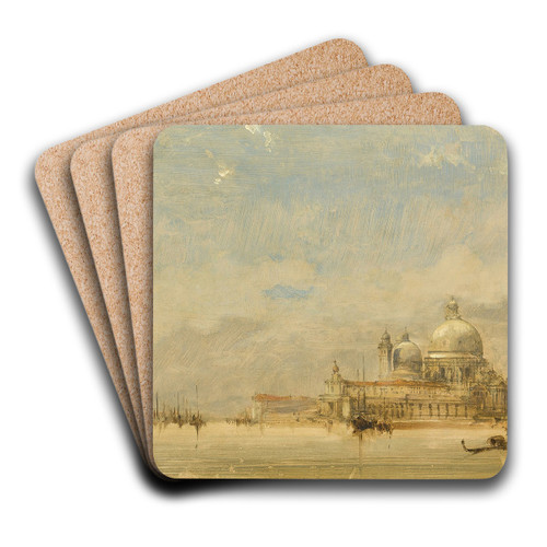Venice, a view of the Basilicaof Santa Maria della Salute by David Roberts Art Drink Coaster set