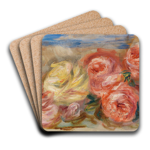 Rosen by Pierre-Auguste Renoir Art Drink Coaster set