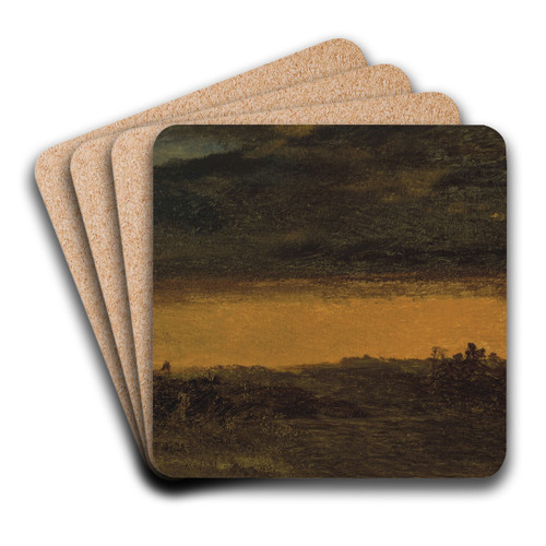Red Landscape by John Frederick Kensett Art Drink Coaster set