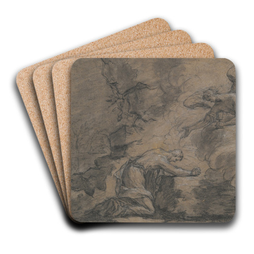Christ in the Garden of Gethsemane (Christ auJardin) by Louis Galloche Art Drink Coaster set