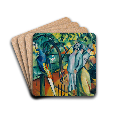 Zoological Garden I by August Macke Drink Coasters - set of 4