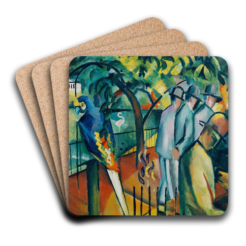 Zoological Garden I by August Macke Art Drink Coaster set