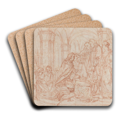 Ceremony of Consecration by French School Art Drink Coaster set