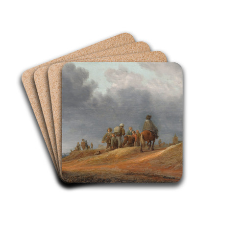 Market by the Seashore by Jacob Salomonsz. van Ruysdael Drink Coasters - set of 4