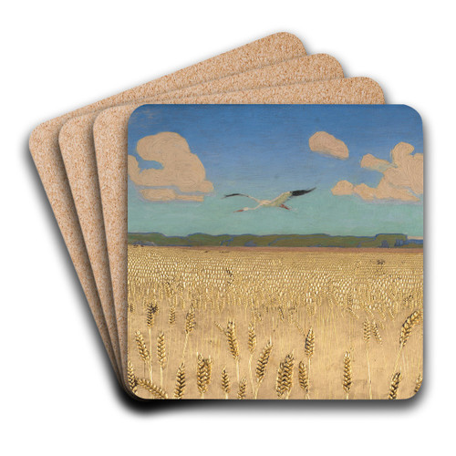 Danish Landscape by Harald Slott-Mller Art Drink Coaster set