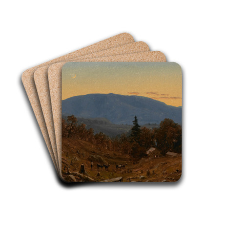 A Study of Hunter Mountain at Twilight by Sanford Robinson Gifford Drink Coasters - set of 4