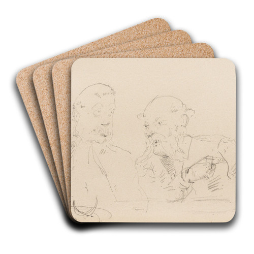 table by Henri de Toulouse-Lautrec Art Drink Coaster set