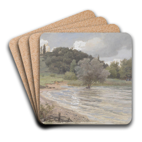 Arenenberg at Ermatingen, Bodensee by Hans Gude Art Drink Coaster set