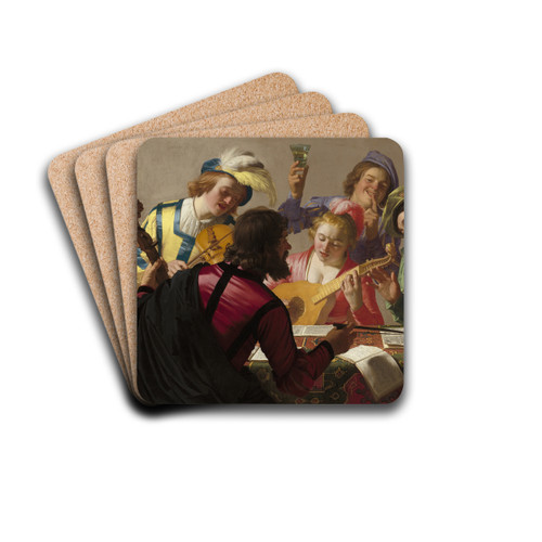 The Concert by Gerard van Honthorst Drink Coasters - set of 4