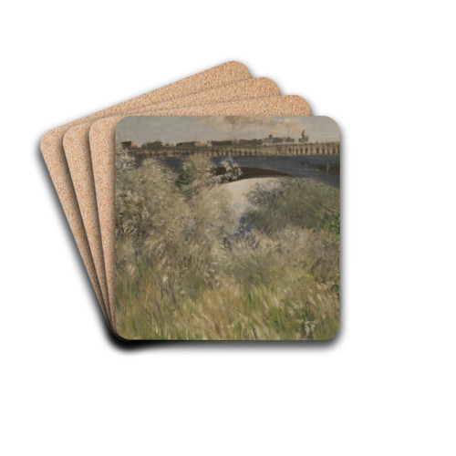 Le Pont d` Argenteuil by Claude Monet Drink Coasters - set of 4