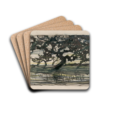 Bomen aan een plas by Frans Smissaert Drink Coasters - set of 4