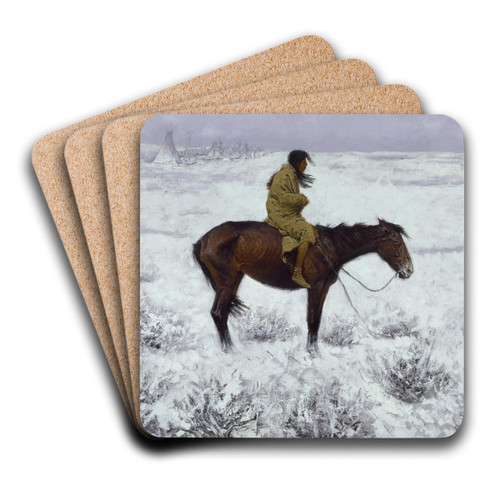 The Herd Boy by Frederic Remington Art Drink Coaster set