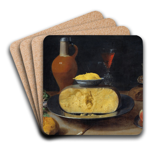 Breakfast Piece with Cheese and Goblet by Jacob Foppens van Es Art Drink Coaster set Breakfast Piece with Cheese and Goblet by Jacob Foppens van Es Art Drink Coaster set