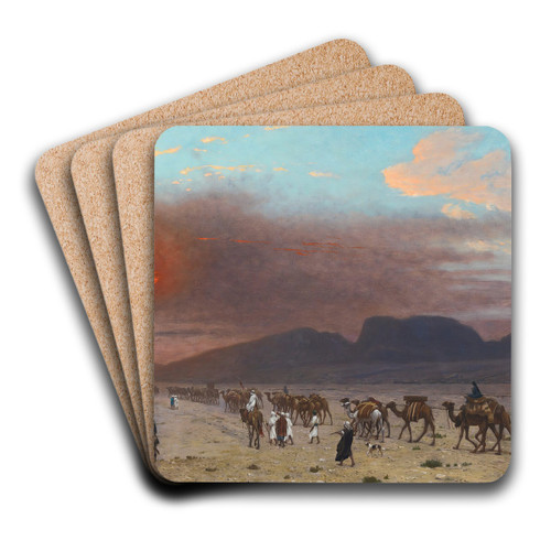 Caravane Dans Le Desert by Jean-Lon Grme Art Drink Coaster set Caravane Dans Le Desert by Jean-Lon Grme Art Drink Coaster set