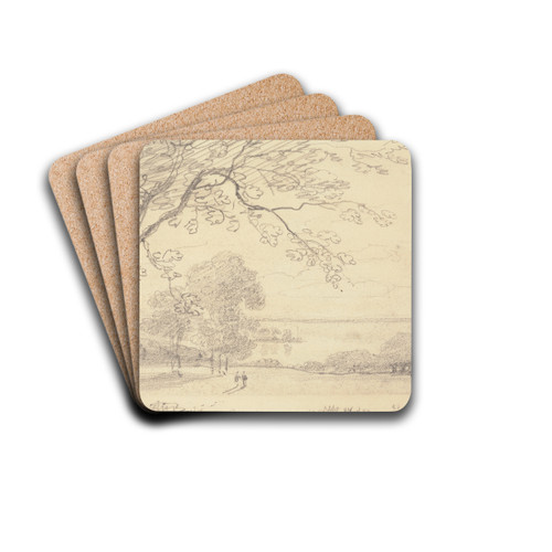 East Cowes from Spring Hill, Isle of Wight by Thomas Hastings Drink Coasters - set of 4 East Cowes from Spring Hill, Isle of Wight by Thomas Hastings Drink Coasters - set of 4