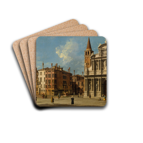 Campo Santa Maria Zobenigo, Venice by Canaletto Drink Coasters - set of 4 Campo Santa Maria Zobenigo, Venice by Canaletto Drink Coasters - set of 4