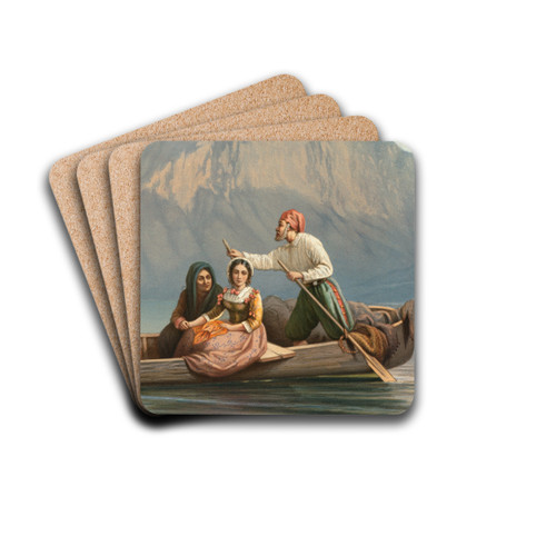 The Betrothed by Louis Prang Drink Coasters - set of 4