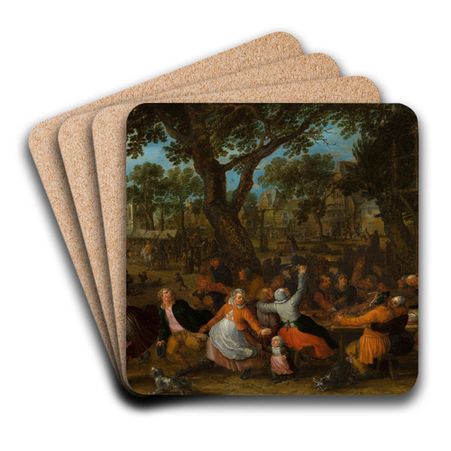 Country Fair by David Vinckboons Art Drink Coaster set