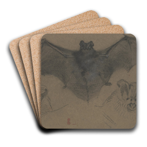 Bat by Eugne Delacroix Art Drink Coaster set