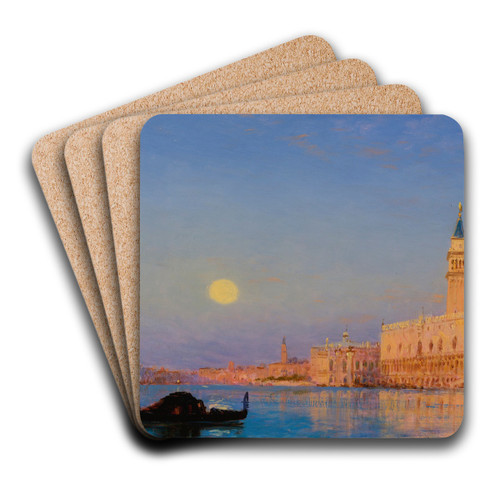 Gondole Devant Le Grand Bassin, Venise by Flix Ziem Art Drink Coaster set Gondole Devant Le Grand Bassin, Venise by Flix Ziem Art Drink Coaster set