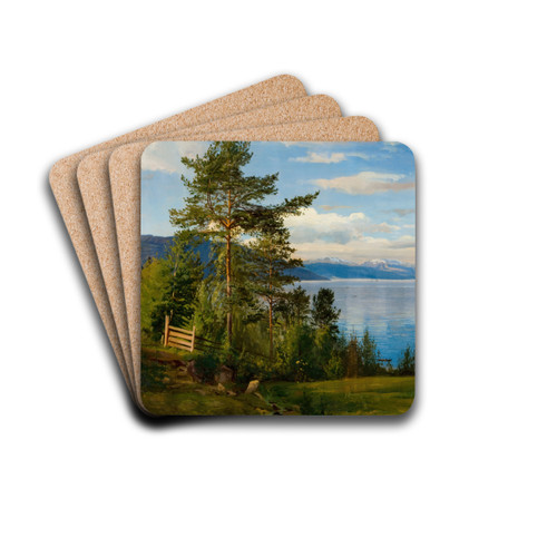 Fra nes, Kvinnherred by Amaldus Nielsen Drink Coasters - set of 4