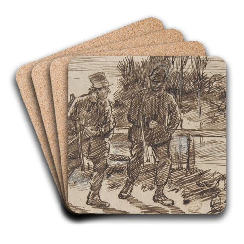 Anticipation by Charles Samuel Keene Art Drink Coaster set