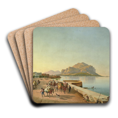 Spaziergang in Palermo by Franz Ludwig Catel Art Drink Coaster set
