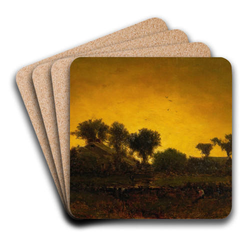 Light Triumphant by George Inness Art Drink Coaster set Light Triumphant by George Inness Art Drink Coaster set