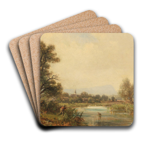 Kleine Flulandschaft by Ludwig Sckell Art Drink Coaster set
