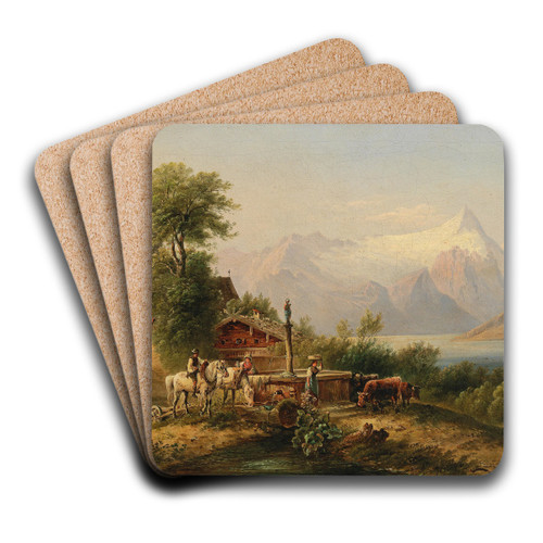 Bei Zell am See by Emil Barbarini Art Drink Coaster set